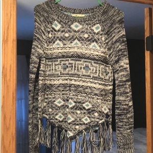 Hollister fringe sweater